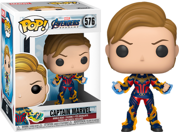 Avengers Endgame Funko Pop! Captain Marvel (New Hair) (Charged Up) #576