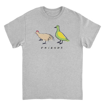 Friends Chicken and Duck Sport Grey T-Shirt