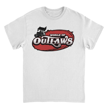 World of Outlaws Logo White T-Shirt