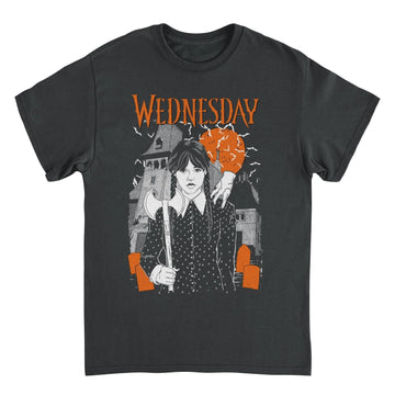 Wednesday Gothic Addams Black T-Shirt
