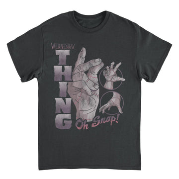 Wednesday Thing Oh Snap Black T-Shirt