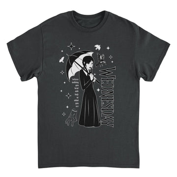 Wednesday Wed Collage Black T-Shirt