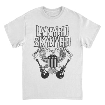 Lynyrd Skynyrd Guitars American Shield Black White T-Shirt