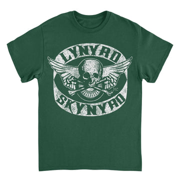 Lynyrd Skynyrd Skull White Forest Green T-Shirt