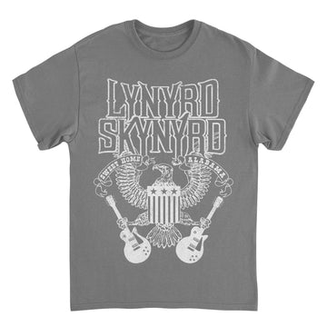 Lynyrd Skynyrd White Letters Charcoal T-Shirt