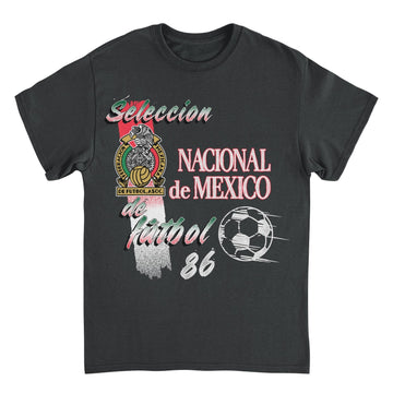 Toffs Retro Soccer Futbol Nacional De Mexico Black T-Shirt
