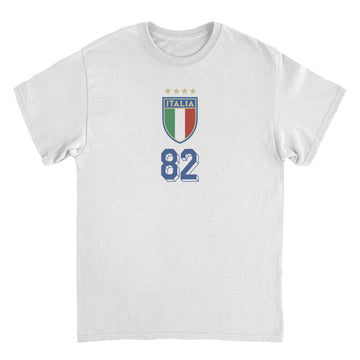 Toffs Retro Soccer Futbol Italia Logo White T-Shirt