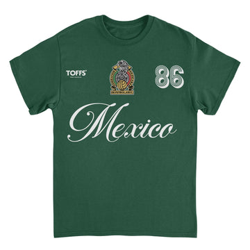 Toffs Retro Soccer Futbol Mexico Forest Green T-Shirt