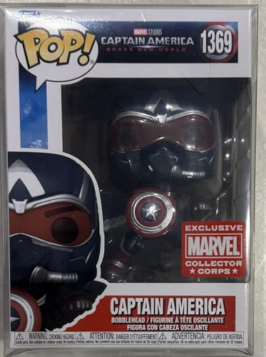Funko Pop! Marvel: Captain America Brave New World - Captain America #1369 (Collector Corps) with Case