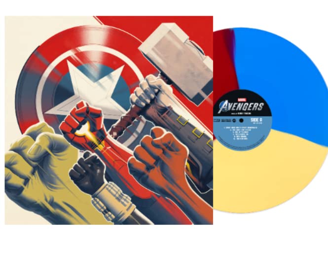 Marvel's Avengers Soundtrack Limited Edition Red, Yellow & Blue Tricolor Vinyl LP