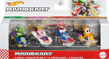 Hot Wheels Mario Kart 4-Pack #2 with Orange Shy Guy