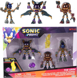 Sonic Prime 2.5-inch Action Figures The Grim Themed 5 Pieces: Sonic Trooper, Knuckles Trooper, Rouge Trooper, Yellow Shard and Purple Shard. Ages 3+ (Officially Licensed by Sega and Netflix)