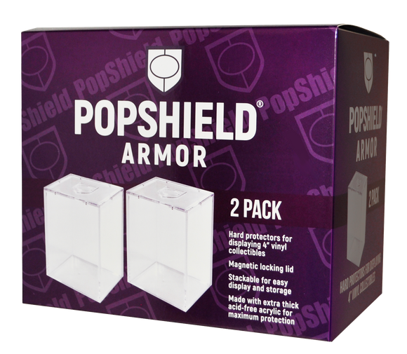 Official PopShield Armor Hard Protectors 2-pack - Stackable with Magnetic Lid