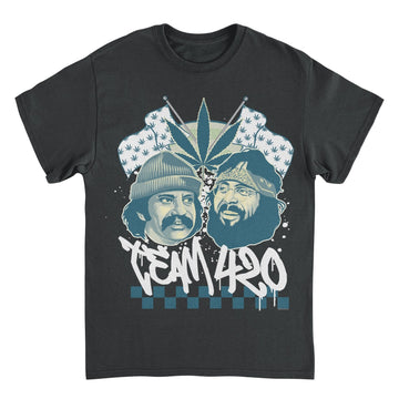 Cheech & Chong Team 420 Duo Leaf Flags T-Shirt