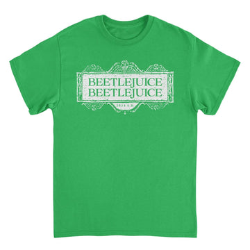 Beetlejuice Beetlejuice Beetlejuice Logo Irish Green T-Shirt