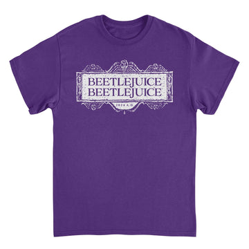 Beetlejuice Beetlejuice Beetlejuice Logo Purple T-Shirt
