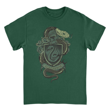 Harry Potter Slytherin Mascot Emblem Forest Green T-Shirt