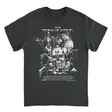 Terminator Movie Collage Black T-Shirt