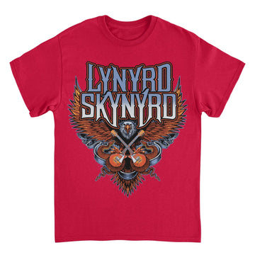 Lynyrd Skynyrd Eagle Guitar Red T-Shirt