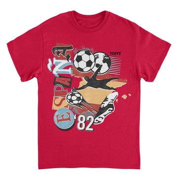 Toffs Retro Soccer Futbol Espana Red T-Shirt