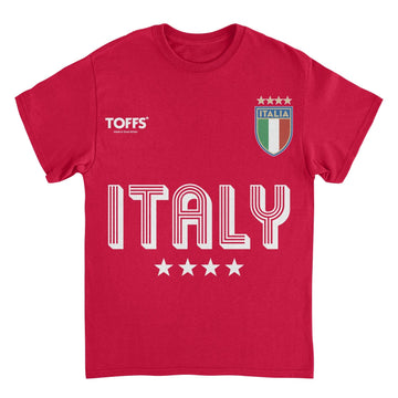 Toffs Retro Soccer Futbol Italia Red T-Shirt