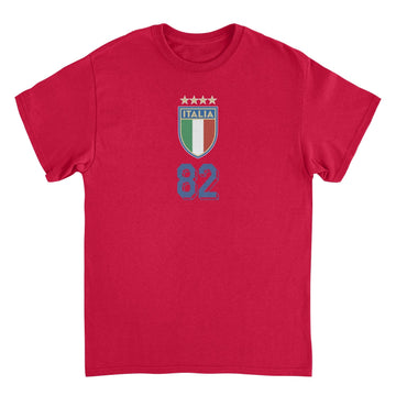 Toffs Retro Soccer Futbol Italia Logo Red T-Shirt