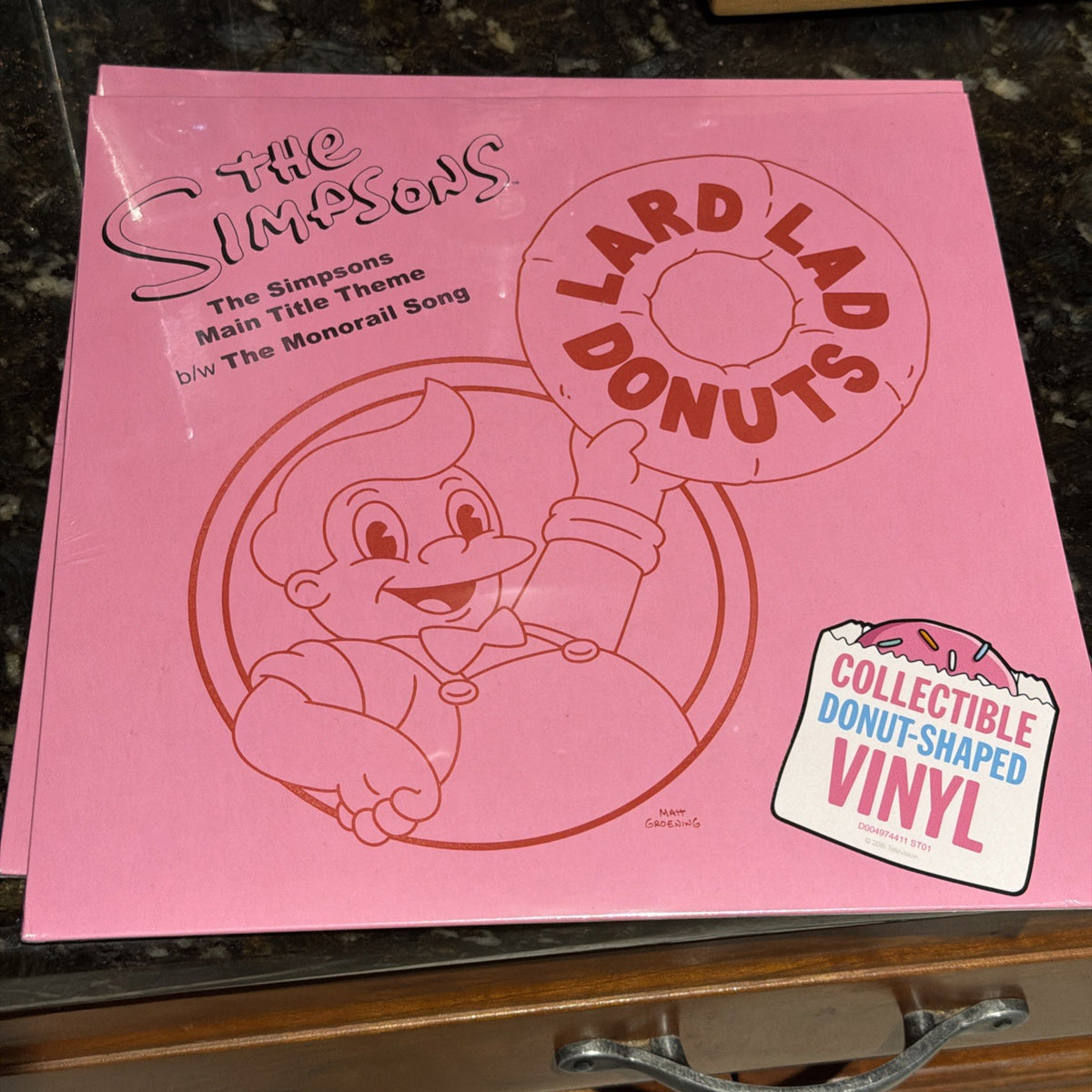 The Simpsons 10-Inch Donut Shaped Die-Cut Vinyl Record