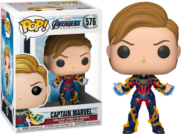 Avengers Endgame Funko Pop! Captain Marvel (New Hair) (Charged Up) #576