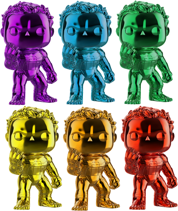 Avengers Endgame Funko Pop! Complete Set of Chrome Hulk (Pre-Order)