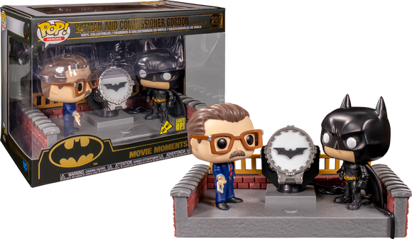 Batman Begins Funko Pop! Movie Moment Batman and James Gordan with Light-Up Bat-Signal #291